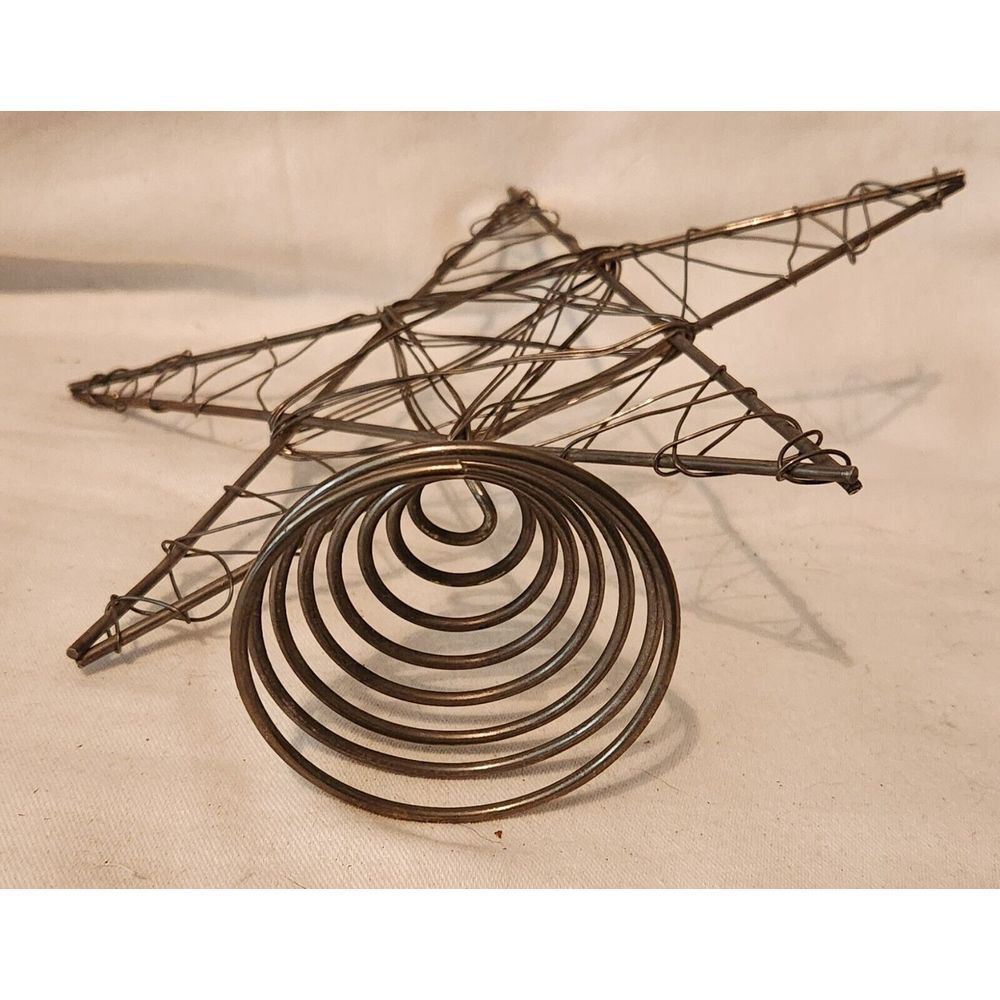 Silver Wire Star Christmas Tree Topper app. 10" x 11" - Picture 3 of 5
